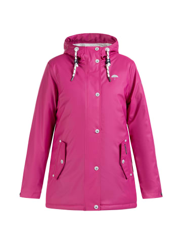 Schmuddelwedda Wattierte Regenjacke in FUCHSIAPINK