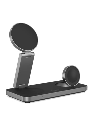 TechProtect TechProtect QI15W-A47 MagSafe 3in1 Induktives Ladegerät Schwarz in Schwarz