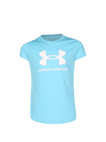 Under Armour T-Shirt Sportstyle in blau / weiß