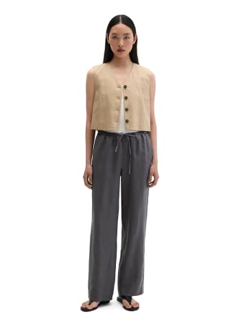 Marc O'Polo Leinenhose straight in Oxide Grey