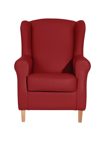 58 aufm Kessel OHRENSESSEL Karlen Bezug Kunstleder Buche natur / chili