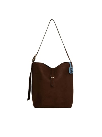 BAGmori Schultertasche in Braun