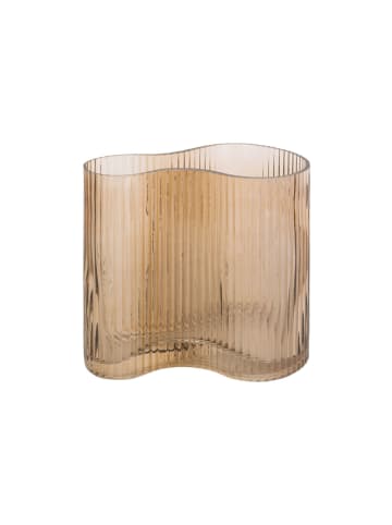 Present Time Vase Allure Wave - Sand braun - 12x18cm