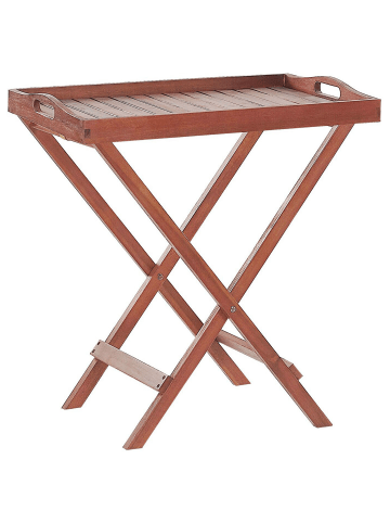 Beliani Beistelltisch TOSCANA in Braun - (W) 45 x (H) 73 x (L) 68 cm
