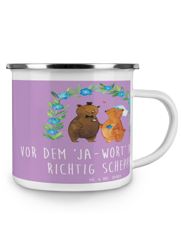 Mr. & Mrs. Panda Trinkbecher Polterabend Spaß mit Spruch in Lavendeltraum