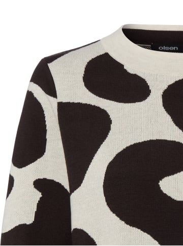 Olsen Strickpullover Henny in beige schoko - 0001