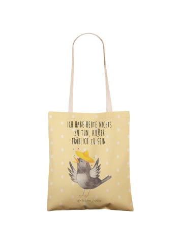 Mr. & Mrs. Panda Tote Bag Rabe Sombrero mit Spruch in Gelb Pastell