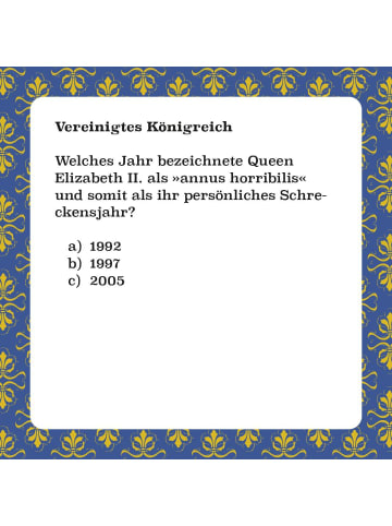 ars vivendi Royals-Quiz | 66 Fragen rund um die europäischen Königshäuser