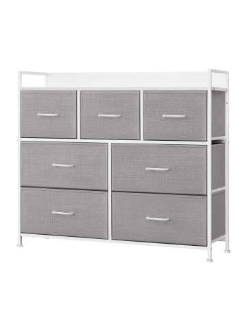 SONGMICS Kommode Bellah in Grau-Weiß - (B)98 x (H)85 x (T)28.5 cm