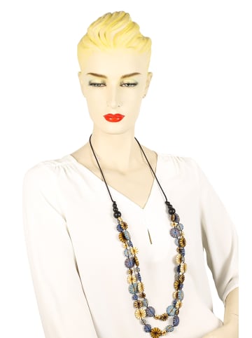 collezione alessandro Lange Kette " Hilda " in blau