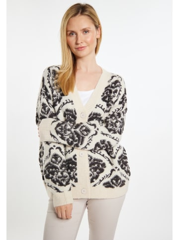 Usha Strickcardigan in Creme Mehrfarbig