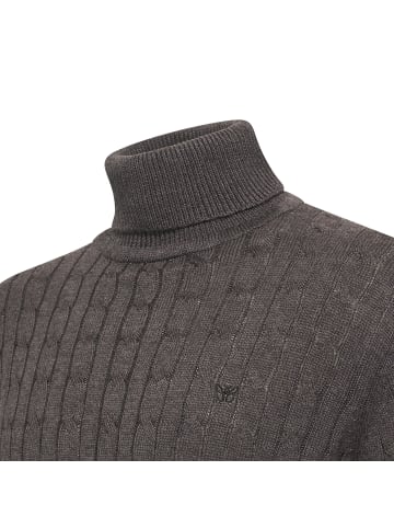 Cappuccino Italia Pullover Aosta Cable in Grau