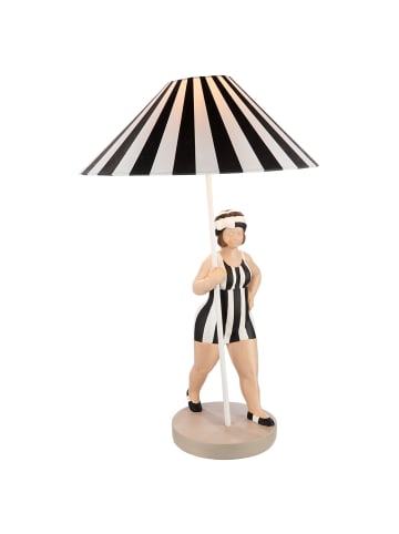 GILDE Tischlampe "Becky" in Schwarz - H. 60 cm - D. 38,5 cm