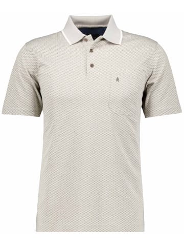 Ragman Softknit-Polo Jacquard in Beige