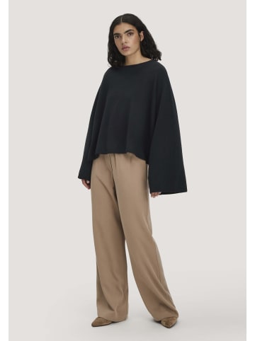 Hessnatur Hessnatur Strick Pullover Oversize aus Bio-Merinowolle mit Cashmere in schwarz