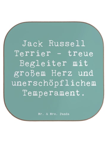 Mr. & Mrs. Panda Bierdeckel Spruch Jack Russell Terrier mit Spruch in Meeresbrise