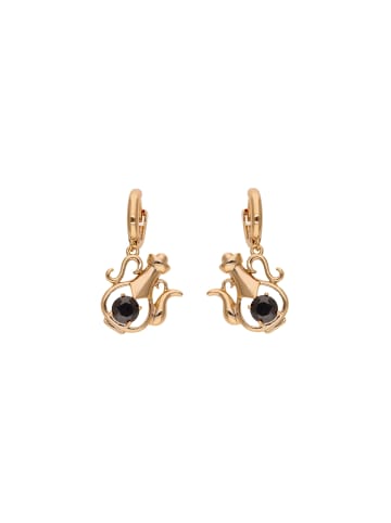 gaya Women Earrings in Rose Gold Black