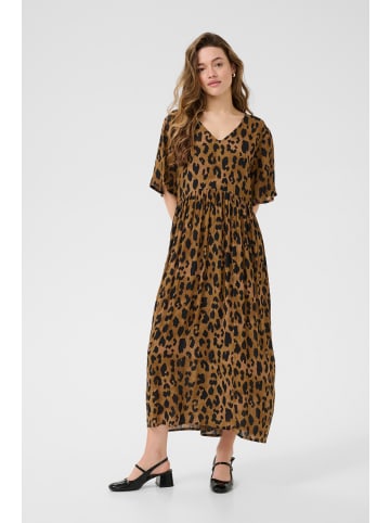 Kaffe Kleid KAjessi Loose fit in Brown Leopard Print