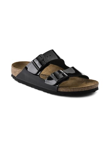 Birkenstock Pantoletten Arizona BF Lack in Schwarz