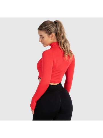 SMILODOX Crop Trainingsjacke Serina in Rot