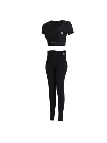 YEAZ CLUB LEVEL SET Top + Leggings in schwarz