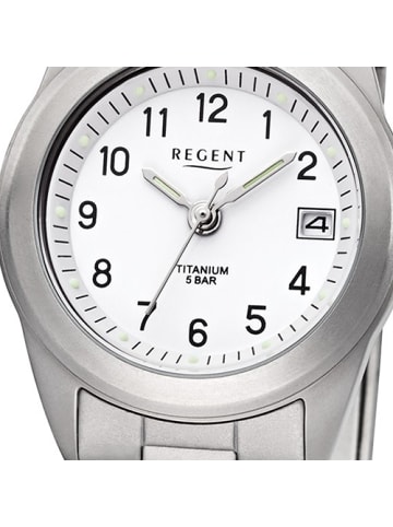 Regent Analog-Armbanduhr Regent Titan-Uhren silber klein (ca. 26mm)