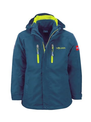 Trollkids 3in1 Jacke "Myrdal PRO" in Petrolgrün/Lime