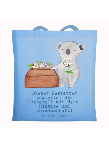 Mr. & Mrs. Panda Beutel Bestatter Herz mit Spruch in Sky Blue