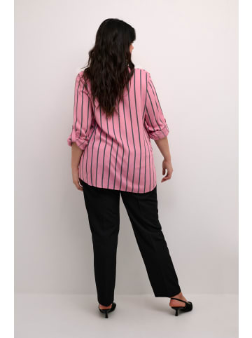 KAFFE curve Langarm-Bluse KCsida in MesaRose/Black Oyester Stripe