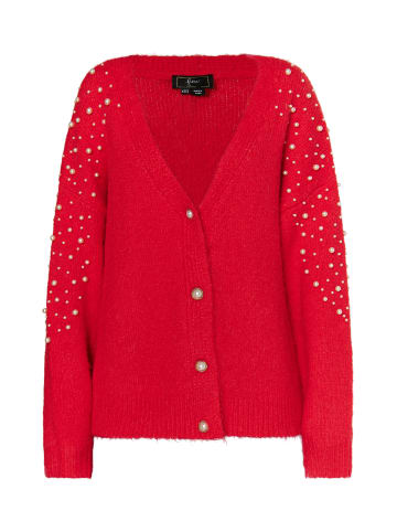 faina Strickjacke Mit Perlen in Rot