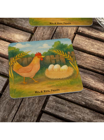 Mr. & Mrs. Panda Tischuntersetzer Huhn Stolz Design ohne Spruch in Weiß