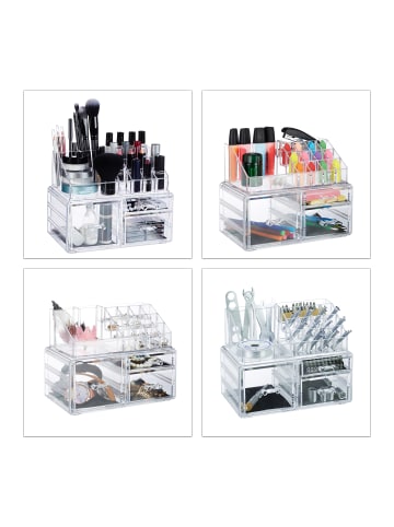 relaxdays 1x Makeup-Organizer in Transparent