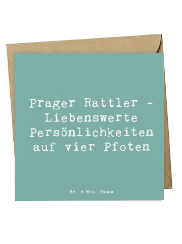 Mr. & Mrs. Panda Deluxe Karte Spruch Prager Rattler mit Spruch in Meeresbrise