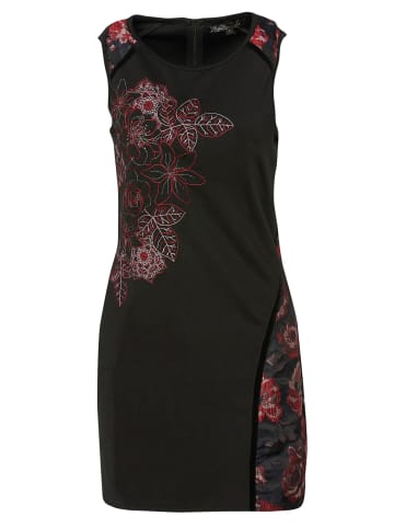 KOROSHI KLEID MIT STICKEREI AUF DER VORDERSEITE in schwarz