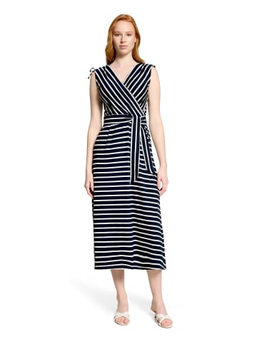Betty Barclay Jerseykleid ohne Arm in Dunkelblau/Weiß