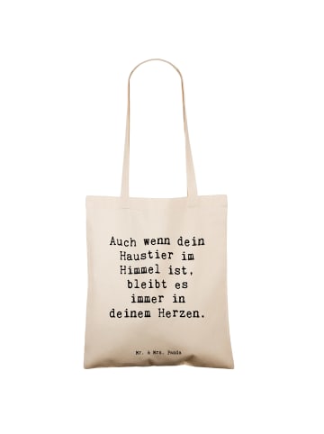 Mr. & Mrs. Panda Tote Bag Spruch Trauerbewältigung Haustierverlu... in Creme