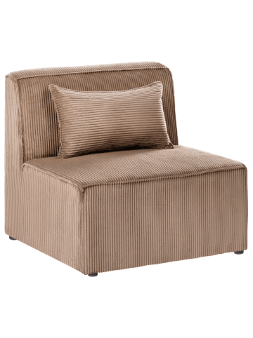 Beliani Sofaelement LEMVIG in Beige - (W) 83 x (H) 78 x (L) 83 cm