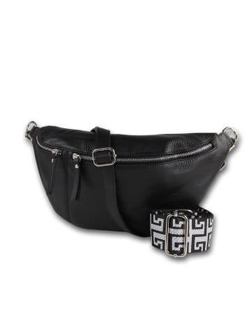 Toscanto Leder Gürteltasche Toscanto Tasche schwarz ca. 37cm