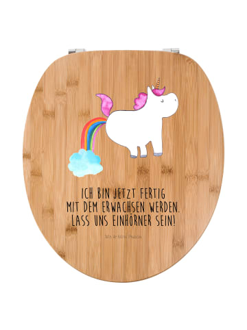 Mr. & Mrs. Panda Toilettendeckel Einhorn Pupsen mit Spruch in Braun