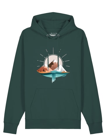 wat? Apparel Sweatshirt Sunrise & Lake in Glazed Green
