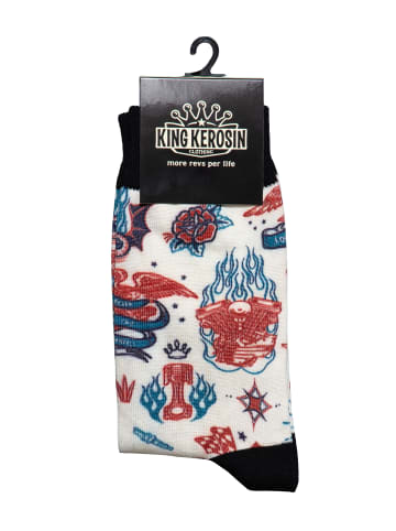 King Kerosin King Kerosin Socken Kustom Kulture in offwhite