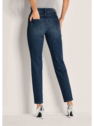 MADELEINE Lange Slim Fit Stretch-Jeans in darkblue