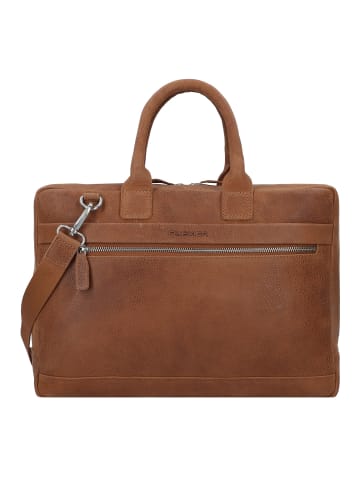 Plevier Urban Aktentasche Leder 39 cm Laptopfach in cognac