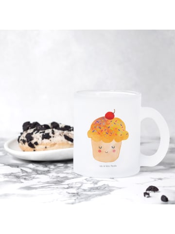 Mr. & Mrs. Panda Teetasse Glas Cupcake ohne Spruch in Transparent