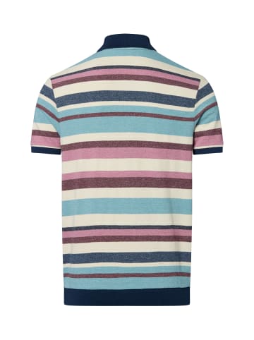 Nils Sundström Poloshirt in hellblau ecru - 0001