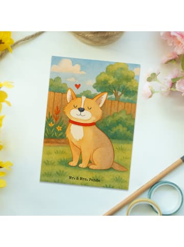 Mr. & Mrs. Panda Grußkarte Hund Glück Design ohne Spruch in Weiß