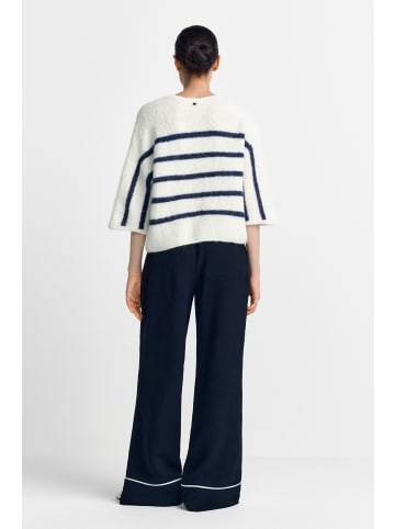Rich & Royal Strickpullover in ecru marine - 0002
