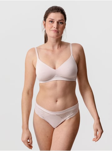 Erlich Textil  Amela bügelloser Multifunktions-Träger BH große Cups starker Halt aus Bio-Baumwolle - verstellbare Träger in cappuccino