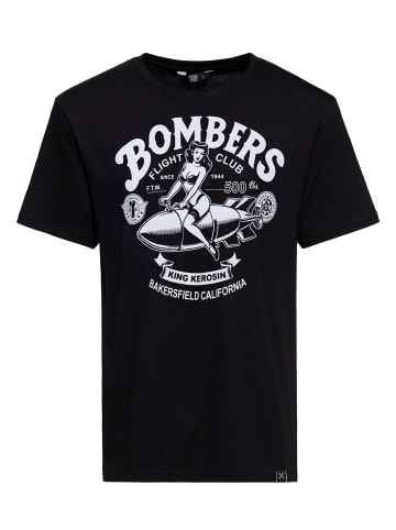 King Kerosin King Kerosin T-Shirt Bombers in schwarz