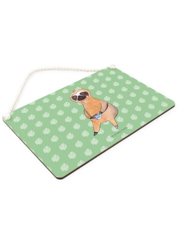 Mr. & Mrs. Panda holzbild Faultier Kaffee ohne Spruch in Tropengrün